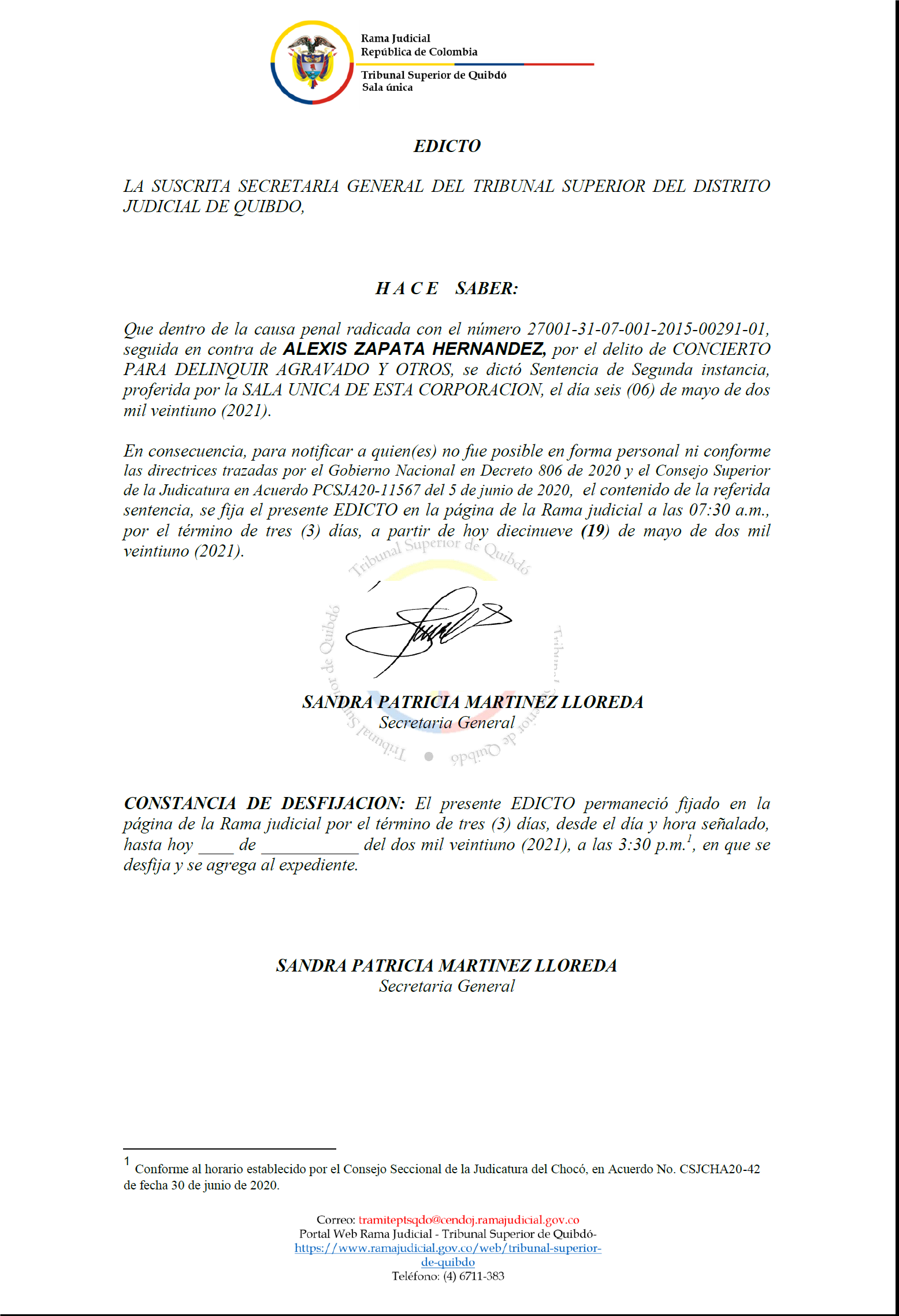 edicto alexis